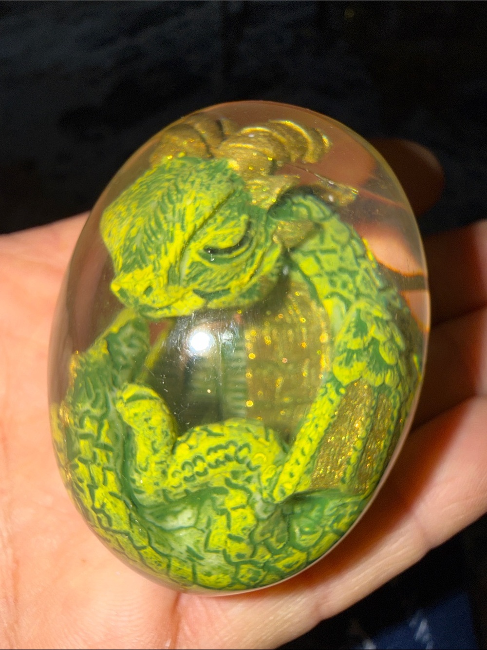 Green Dragon Reptile Ornament - Decorative Terrarium Accent